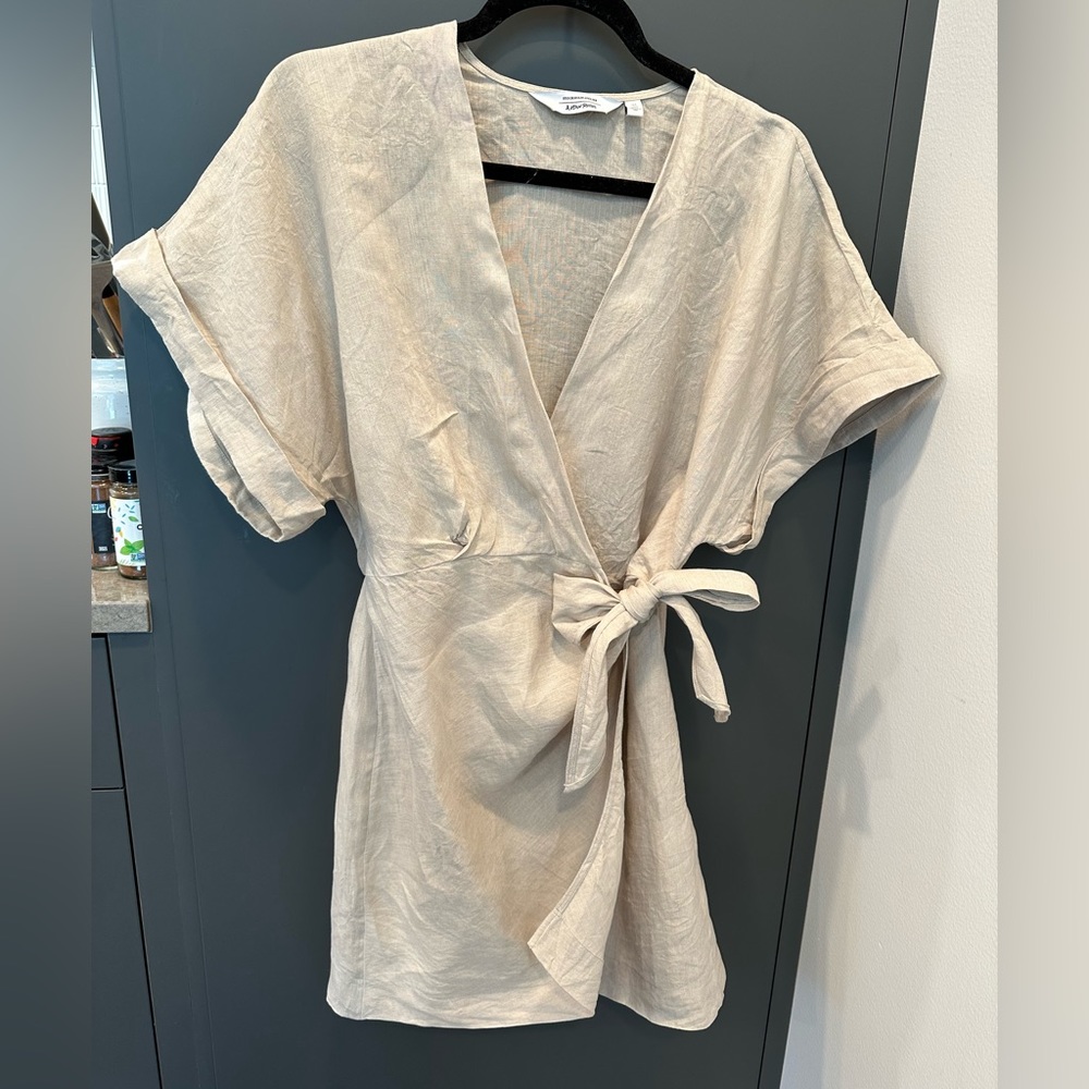 Linen wrap dress